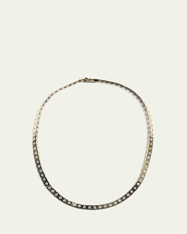 LEGGO 14K Gold Diamond Tennis Necklace